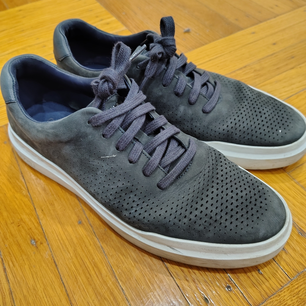 Cole Haan Dark Gray Perforated Sneakers
